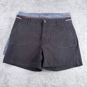 Tommy Hilfiger Lot of 2 Women's 5" Classic Stretch Shorts 8 Blue and Black